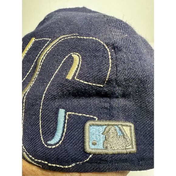 New York Yankees Hat Cap New Era Size 7 1/2 Fitted 59Fifty Wool Y2K Blue - Picture 7 of 13